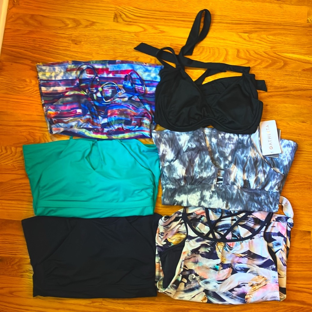 Athleta Swim Bundle - 5 Tankinis and 1 Bikini Top - Med